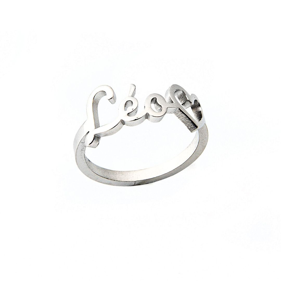 PERSONALISED NAME RING (SILVER) – Au Revoir - Your Charm Is Waiting